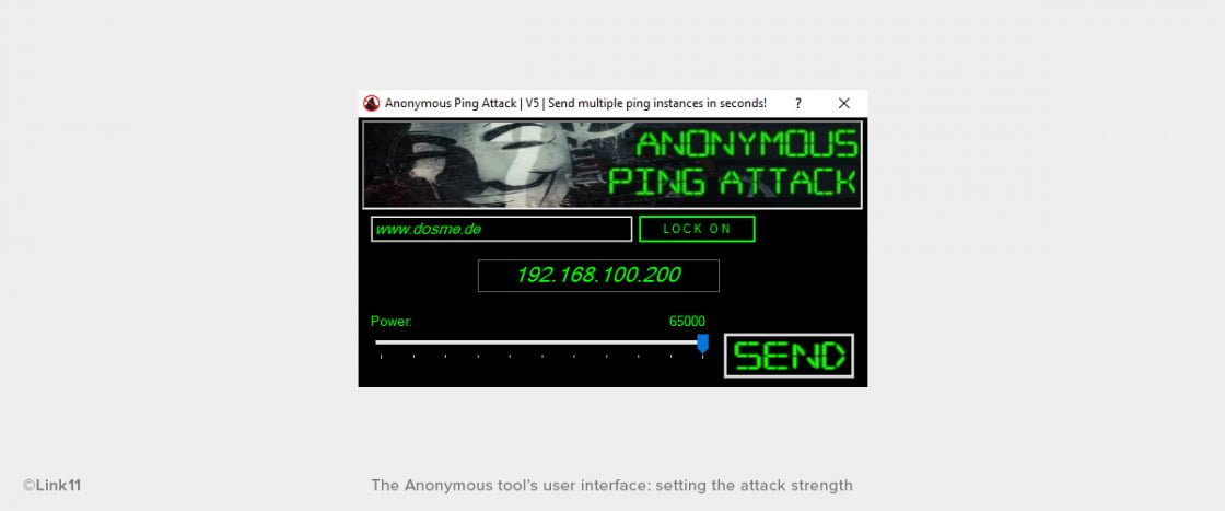 Anonymous DDoS Ping Attack Tool Attack Strength