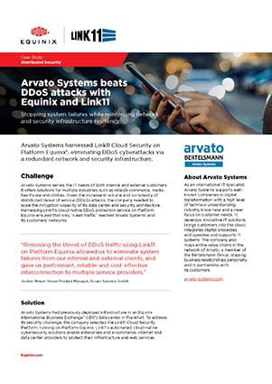Case Study: Arvato Systems Beats DDoS Attacks with Equinix and Link11