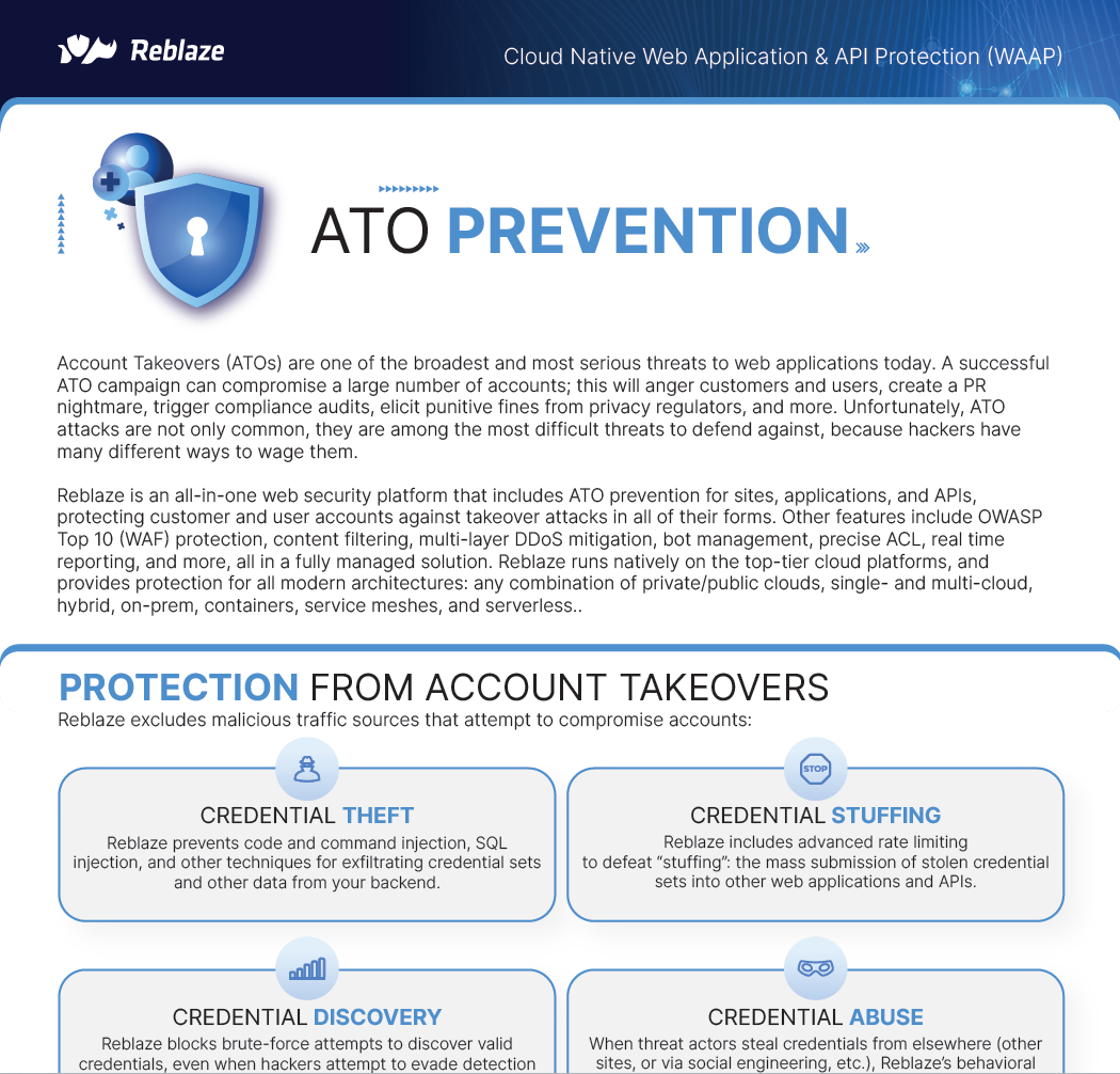 Account Takeover (ATO) Prevention Datasheet